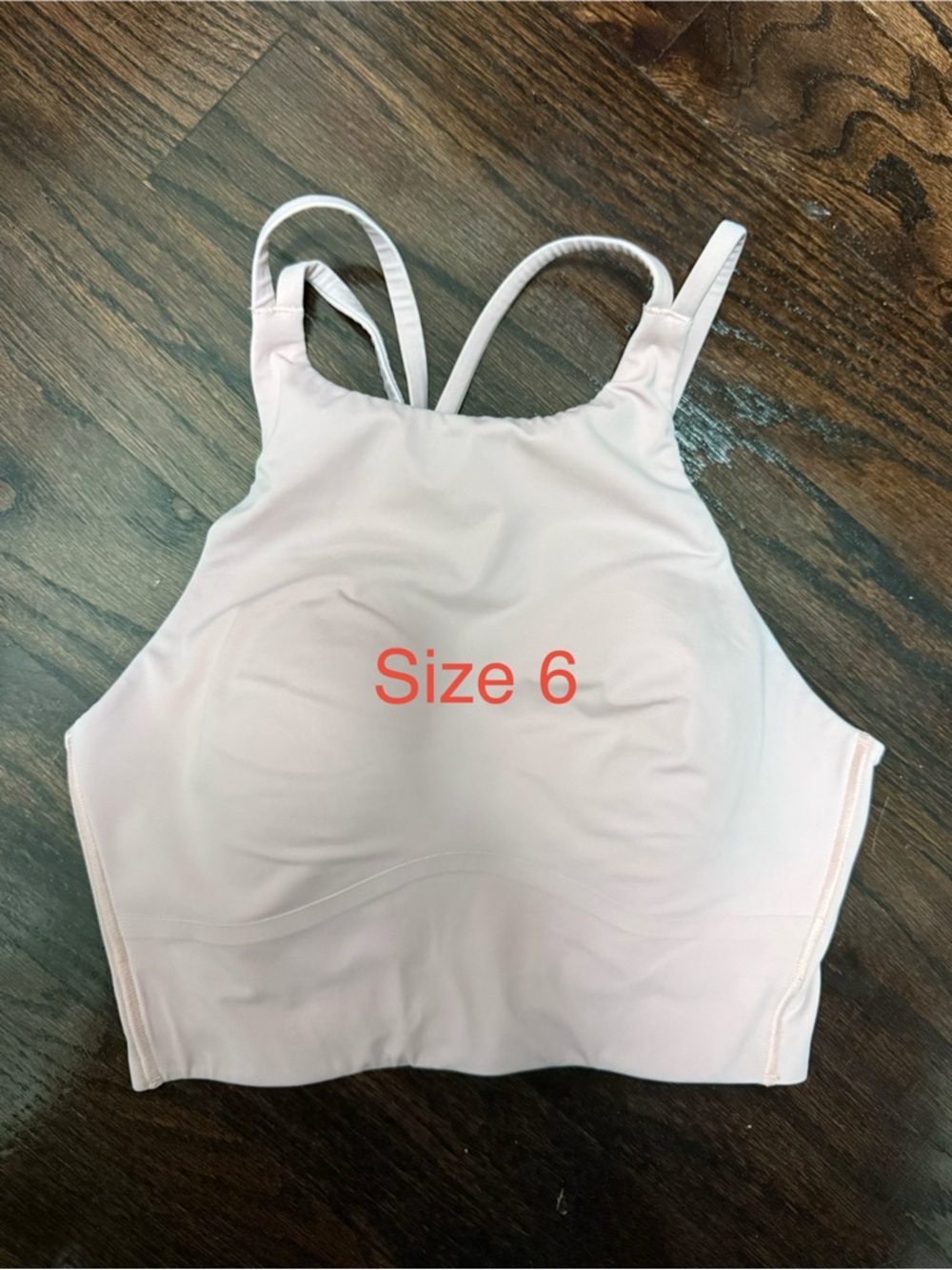 lululemon athletica Light Pink High Neck Sports Bra - Size 6